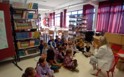 Prvi službeni posjet prvašića školskoj knjižnici
